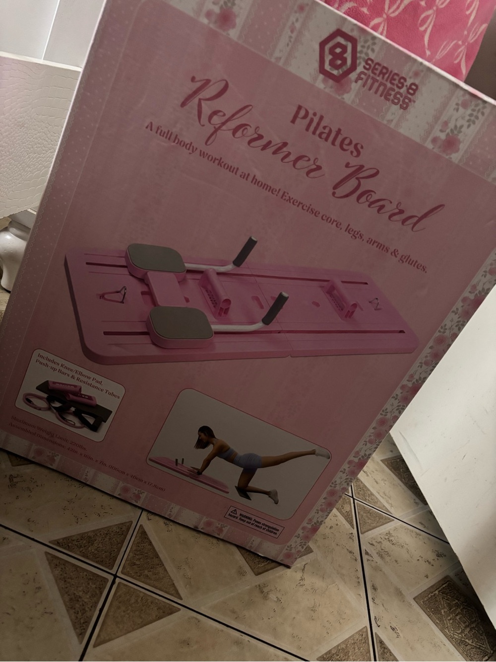 Series-8 Fitness Pink Pilates Reformer Board
